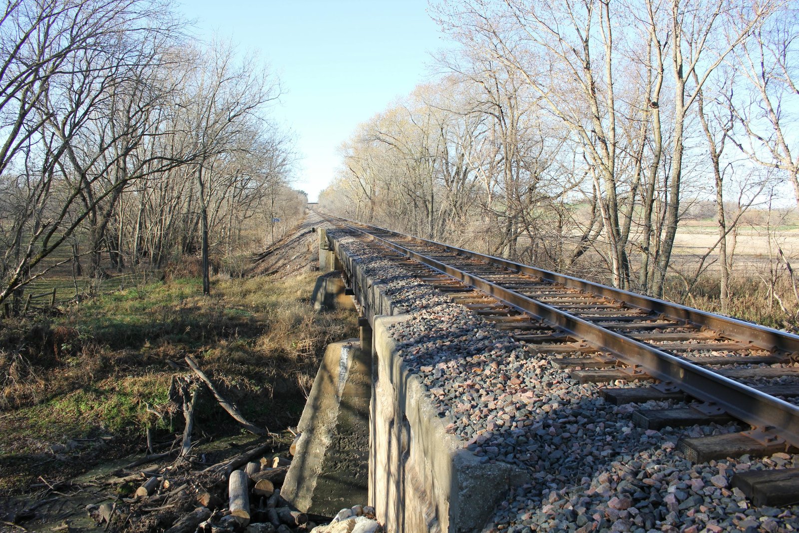 Looking west